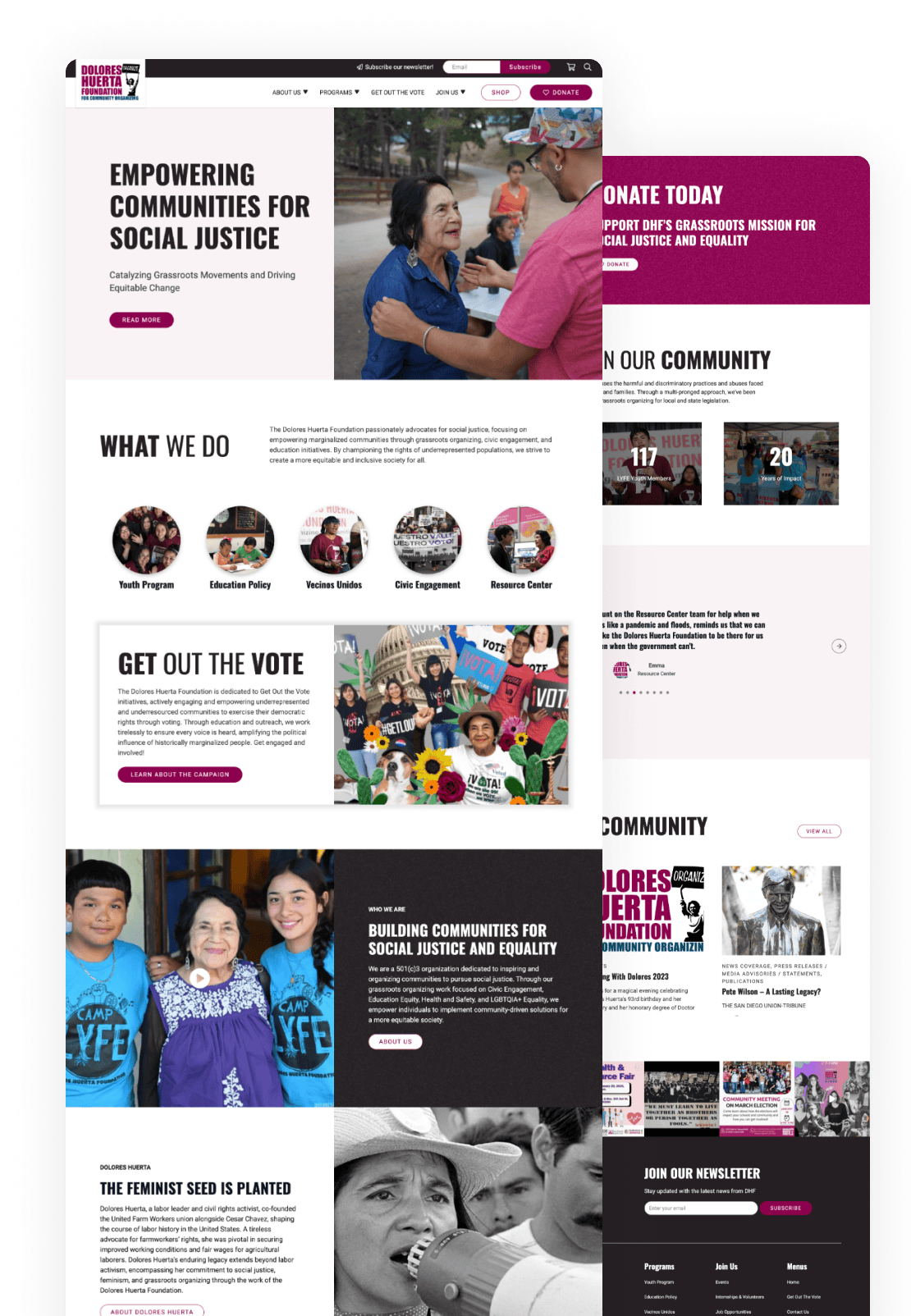 dolores huerta foundation, dhf screens